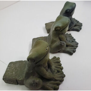 Vintage (Set of 3) 1999 Figi Graphics Frog Flower Pot Risers cottagecore